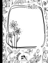 Cahier de musique mixte – 6 grandes portées par page, papier crème – Grand format 21,59 × 27,94 cm – 100 pages, couverture souple brillante