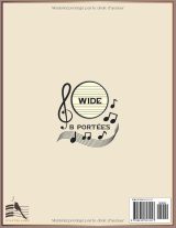 Cahier de musique mixte – 6 grandes portées par page, papier crème – Grand format 21,59 × 27,94 cm – 100 pages, couverture souple brillante
