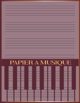 Cahier de Musique A4 à 6 Grandes Portées - Papier Crème, Couverture Rouge et Or, Carnet de Partitions pour Enfants, Débutants et Étudiants