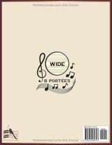 Cahier de Musique A4 à 6 Grandes Portées - Papier Crème, Couverture Rouge et Or, Carnet de Partitions pour Enfants, Débutants et Étudiants