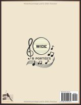 Cahier de musique 6 grosses portées – 100 pages, papier crème, grand format, couverture artistique