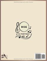 Cahier de Musique Enfant A4 – 100 pages papier crème, 6 grosses portées par page, couverture guitare sèche