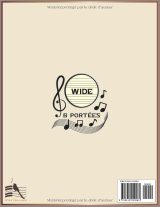 Cahier de Musique A4 – 100 pages papier crème, 6 grandes portées par page | Carnet de partition et composition pour enfants & débutants – couverture souple brillante