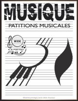 Cahier de musique A4 – 6 grandes portées et grands carreaux Séyès, papier crème, couverture souple – Enfant & débutant