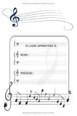 Cahier de musique petit format – 120 pages, 12 portées par page, couverture souple moderne