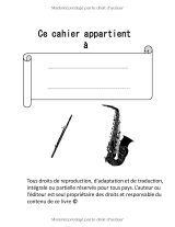 Cahier de musique 110 pages – 10 portées par page et grands carreaux Seyes, grand format 21,5 x 28 cm – Papier blanc, couverture souple moderne