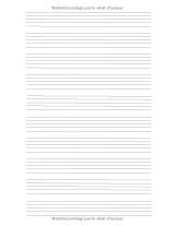 Cahier de musique 110 pages – 10 portées par page et grands carreaux Seyes, grand format 21,5 x 28 cm – Papier blanc, couverture souple moderne