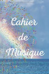 Cahier de musique adulte – 12 portées par page, 122 pages, format 15,24 x 22,86 cm – Solfège et composition