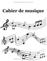 Cahier de musique A4 – 13 portées/page, 108 pages, papier 90 g, couverture souple, carnet de partitions vierges