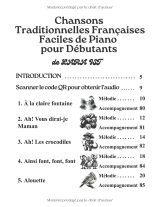 Chansons traditionnelles françaises – Piano facile débutants | 30 morceaux + 30 accompagnements avec pistes audio, grandes notes et noms des notes