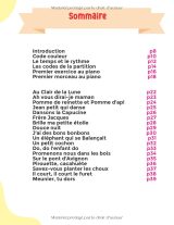 Ma Première Partition de Piano Enfant en couleur – Méthode débutant avec code couleur, 40 comptines, dès 5 ans
