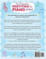 Ma Première Partition de Piano Enfant en couleur – Méthode débutant avec code couleur, 40 comptines, dès 5 ans