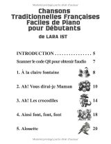 Chansons traditionnelles françaises – Piano facile pour débutants (deux mains) | Grandes notes avec doigtés | Livre + 60 pistes audio