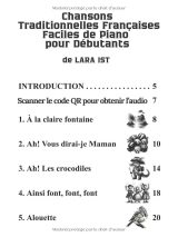 Chansons traditionnelles françaises au piano pour débutants – 30 partitions à deux mains, gros caractères, doigtés + 60 pistes audio