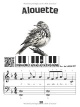 Chansons traditionnelles françaises au piano pour débutants – 30 partitions à deux mains, gros caractères, doigtés + 60 pistes audio