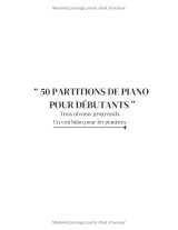 50 Partitions pour Piano Débutant – Méthode progressive en 3 niveaux avec lettres des notes et doigtés