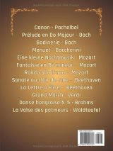 12 pièces classiques pour piano – Débutants : partitions simplifiées avec noms des notes, doigtés et audios d’entraînement