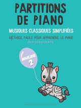 40 partitions de piano classiques simplifiées – Méthode facile pour débutants, code couleur arc-en-ciel – Volume 2