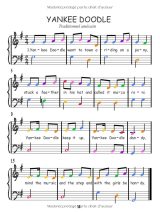 40 partitions de piano classiques simplifiées – Méthode facile pour débutants, code couleur arc-en-ciel – Volume 2