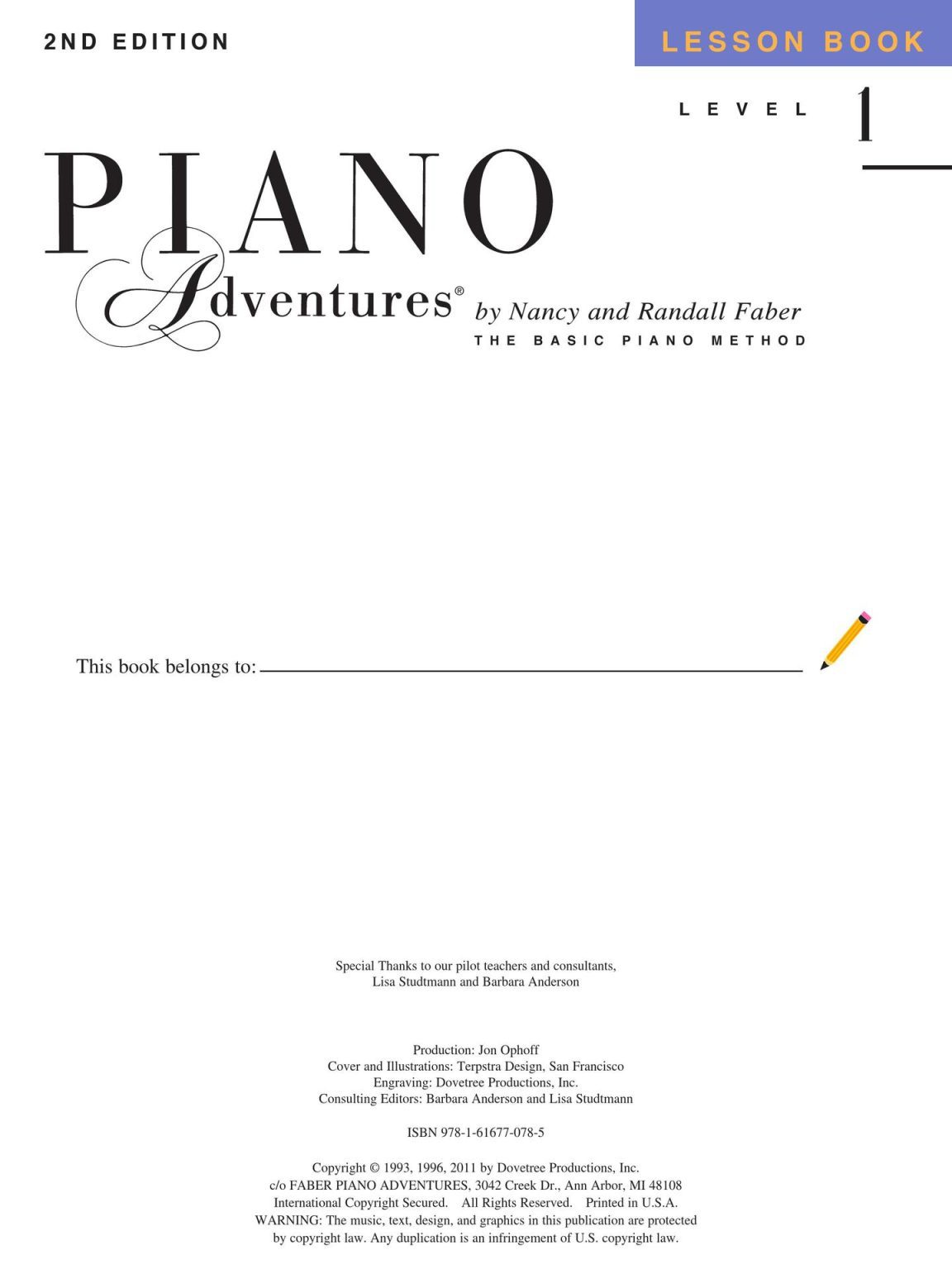 Piano Adventures Level 1 Lesson Book - Méthode d'apprentissage du piano pour débutants