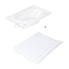 Roba Table à Langer Baignoire 2-en-1 Baby Pool avec Matelas Imperméable et Compartiments - Bois Naturel