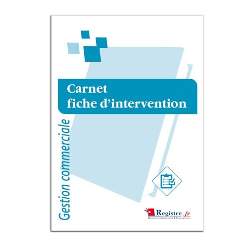Carnet Fiche d'Intervention M074 - Registre.fr pour Techniciens et Réparateurs