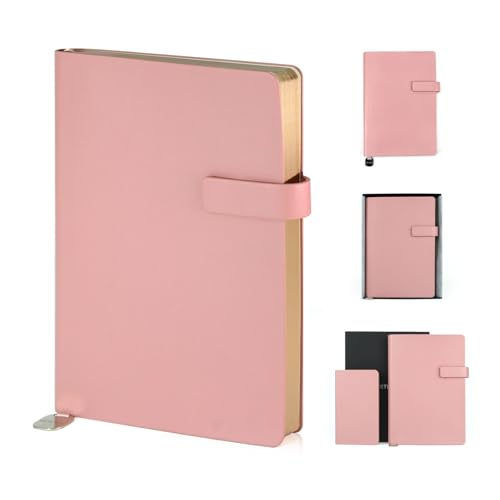 Carnet A5 à couverture souple rose, 106 pages lignées, idéal pour l'école, le bureau et les voyages