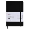 SUIN Carnet Professionnel A5 Couverture Rigide Lignée - Idéal Travail, École, Prise de Notes - Papier 100 g/m², Noir