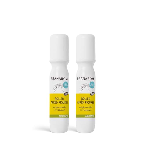 Pranarôm Aromapic Duo Roller Après-Piqûres Bio - Gel Apaisant et Rafraîchissant aux Huiles Essentielles