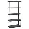 vidaXL Étagère de Rangement Polyvalente à 5 Niveaux en Plastique Noir 91,5 x 45,7 x 185 cm