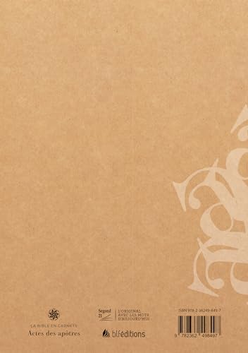 La Bible en Carnets : Actes des Apôtres - Édition Segond 21 pour Notes Personnelles