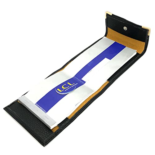 Porte-chéquier Charmoni Long en Cuir Vachette - Compact, Pliant, 3 Emplacements Cartes