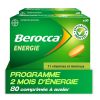 Berocca® Energie - Complément Alimentaire Multivitamines et Minéraux - Aide à Réduire la Fatigue - Vitamines B, C, Zinc, Magnésium - 2x40 Comprimés
