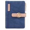 REETEE Portefeuille Femme PU Cuir Porte Monnaie Petit Format, Porte-Chéquiers et Cartes - Bleu Foncé