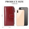 Sendefn Portefeuille Femme Cuir Véritable Grande Capacité Bloquant RFID