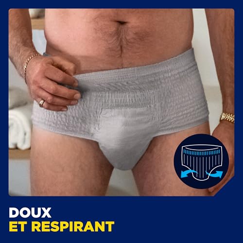 TENA Men Pants Active Fit Gris S/M - Sous-vêtements absorbants pour hommes