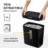 Fellowes FS-8C : Destructeur de documents coupe croisée pour usage individuel et télétravail