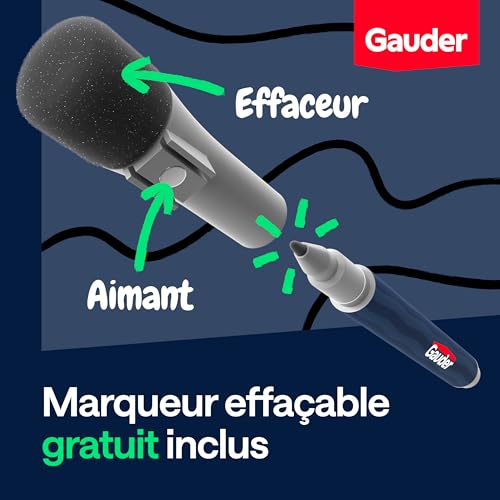 GAUDER Étiquettes Magnétiques Inscriptibles 75x25mm - Idéales pour Tableaux Kanban et Blanc
