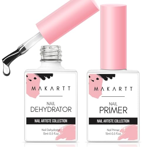 Makartt Nail Primer & Déshydrateur d'Ongles : Base Gel Longue Tenue pour Vernis Gel