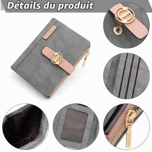 REETEE Portefeuille Femme PU Cuir Petit Format - Élégance et Praticité au Quotidien
