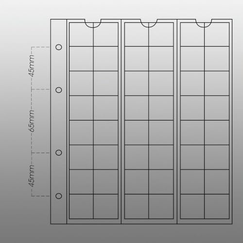 Prophila Lot de 48 Feuilles pour Pièces de Monnaie jusqu'à 17 mm de Diamètre