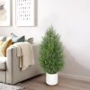 Lot de 2 Cyprès Artificiels 90cm - Décoration Intemporelle Intérieur/Extérieur