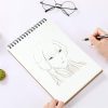 VEESUN Carnet de Dessin A5 Lot de 4 - Couverture Rigide, Spirale, Papier 160GSM 60 Pages Blanches Idéal Crayon, Stylo, Aquarelle