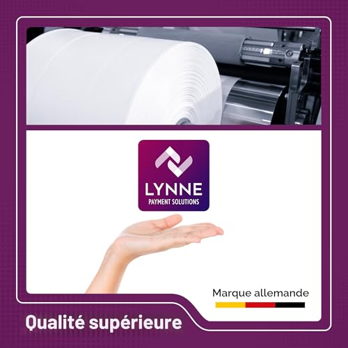 Rouleaux TPE Thermiques LYNNE - Lot de 50 Bobines pour Terminal de Paiement CB - 57x35x12mm - Sans BPA