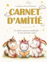 Mon Carnet d'Amitié Licorne Kawaii : Le Cadeau Parfait pour la Maternelle et l'École