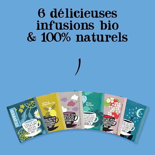 CLIPPER Coffret Découverte Infusion Bio - 60 Sachets Variés - Saveurs Naturelles et Éthiques