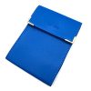 Charmoni - Étui Long Pliant en Cuir Vachette pour chéquier, Bleu Électrique, 3 Emplacements Cartes