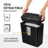 Fellowes Powershred FS-6C : Destructeur de documents P-4, coupe croisée, 6 feuilles, 15L