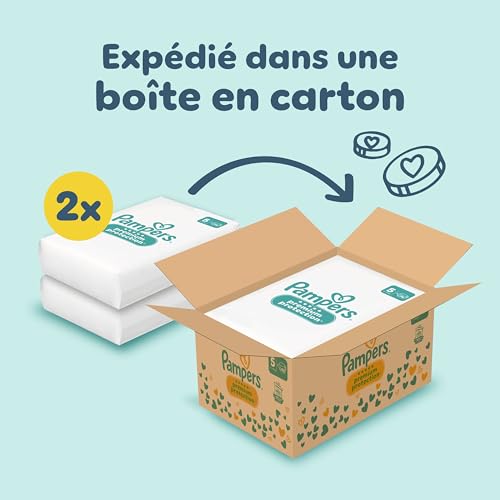 Pampers Premium Protection Taille 5 : 152 Couches pour Bébé (11-16kg) - Double Protection & Poche Stop & Protect