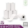 Rouleaux TPE Thermiques LYNNE - Lot de 50 Bobines pour Terminal de Paiement CB - 57x35x12mm - Sans BPA